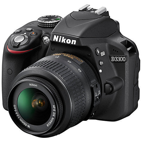 Nikon D3300 Digital SLR Camera with18-55mm Lens, HD 1080p, 24.2MP, Optical ViewFinder, 3